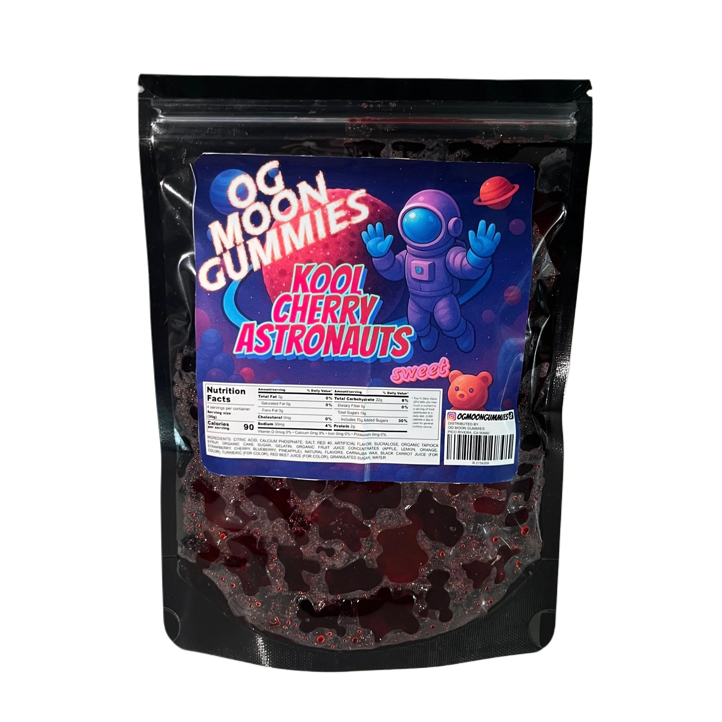 OGMoonGummies Viral Kool Cherry Astronauts - 9oz - Cherry Sweet Gummy Bears