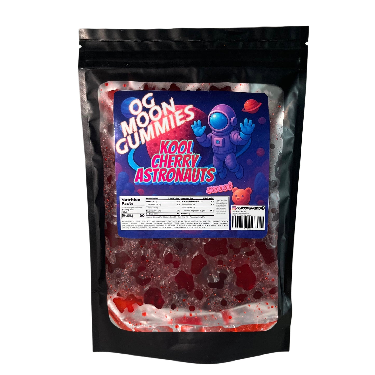 OGMoonGummies Viral Kool Cherry Astronauts - 1lb - Cherry Sweet Gummy Bears