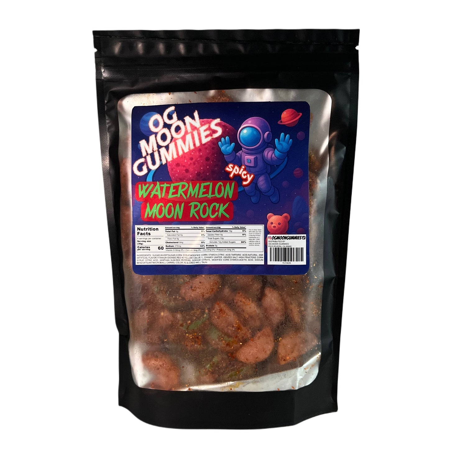 OGMoonGummies Viral Watermelon Moon Rock - 1lb - Spicy Watermelon Sour Patch Kids