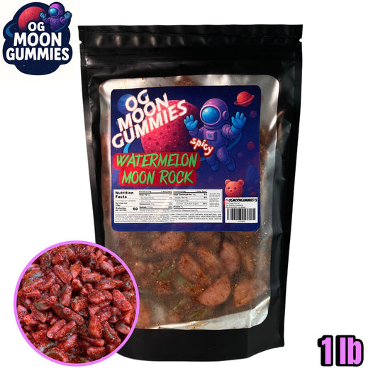 OGMoonGummies Viral Watermelon Moon Rock - 1lb - Spicy Watermelon Sour Patch Kids