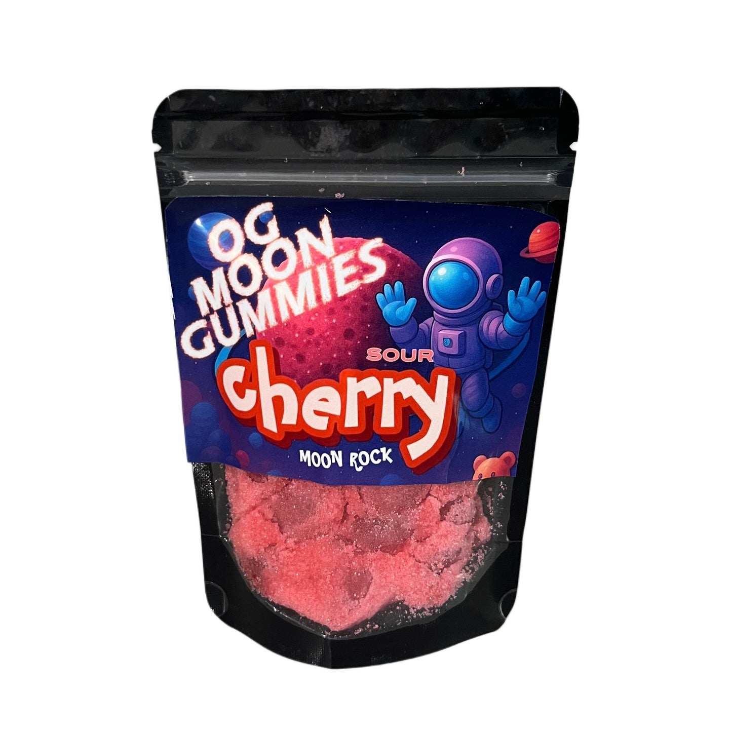 OGMoonGummies Viral Sour Cherry Moon Rock - 4oz - Sour Cherry Gushers